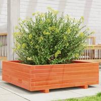 Plantenbak 80x80x26,5 cm massief grenenhout wasbruin - thumbnail