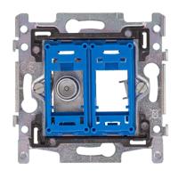 Hirschmann 695020773 Edb02 C Coax Tv Stopcontact,niko Compatibel,telenet /voo - thumbnail