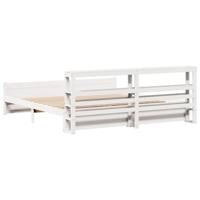 Bedframe met hoofdeinde zonder matras 180x200 cm wit - thumbnail