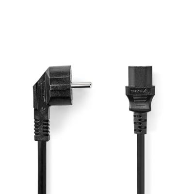 Nedis Stroomkabel | Type F (CEE 7/7) Male | IEC-320-C13 | Gehoekt | Recht | Vernikkeld | 10.0 m | Rond | PVC | Zwart | Label - CEGL10015BK100 Nedis Stroomkabel | Type F (CEE 7/7) Male | IEC-320-C13 | Gehoekt | Recht | Vernikkeld | 10.0 m | Rond | PVC | Zwart | Label - CEGL10015BK100
