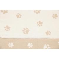 Cawö Cawö We love dogs 62470 Woonplaid 150x200 natur/beige - thumbnail