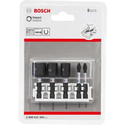 Bosch Accessoires schroefbit impact control & dopsleutel 5x - 2608522350