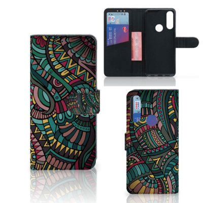Alcatel 1S 2020 | Telefoon Hoesje | Aztec | Portemonnee hoesje