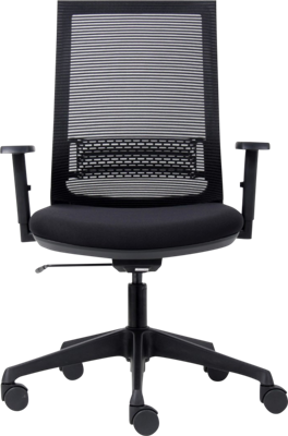 Bureaustoel Euroseats Canillo netgespannen rug zwart