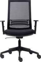 Bureaustoel Euroseats Canillo netgespannen rug zwart - thumbnail