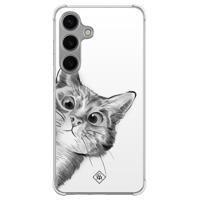 Samsung Galaxy S24 Plus shockproof hoesje - Kat kiekeboe - thumbnail