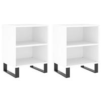 Nachtkastjes 2 st 40x30x50 cm bewerkt hout wit - thumbnail