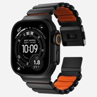 Nomad Stratos Titanium Strap Apple Watch 44mm / 45mm / 46mm / 49mm Zwart/Ultra Orange - thumbnail