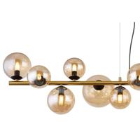 Globo Gouden hanglampRiha design met amber glas - 56135-13H - thumbnail