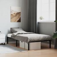 Bedframe metaal zwart 90x190 cm - thumbnail