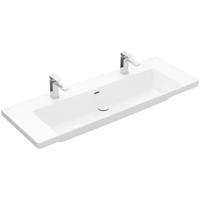 Wastafel Villeroy & Boch Subway 3.0 2 Kraangaten 47x130x16.5 cm Wit Alpin - thumbnail