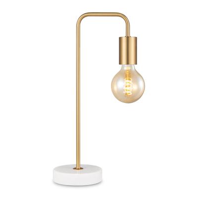 Moderne Gold Tafepllam - 20.3 x 10 x 40 cm - Ontworpen voor gebruik in slaapkamers en studeerkamer - met Schakelaar - E27 Bedlamp - Lichtbron niet inbegrepen