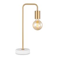 Moderne Gold Tafepllam - 20.3 x 10 x 40 cm - Ontworpen voor gebruik in slaapkamers en studeerkamer - met Schakelaar - E27 Bedlamp - Lichtbron niet inbegrepen - thumbnail