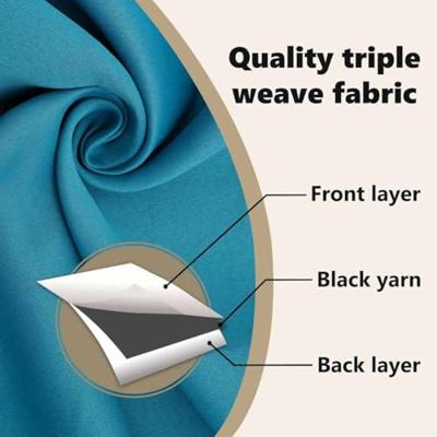 VidaXL Zwart-out gordijnen met ringen 2 pcs turquoise 260 x 140 cm