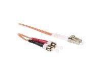 ACT 10 meter LSZH Multimode 62.5/125 OM1 glasvezel patchkabel duplex met LC en ST connectoren ACT 10 meter LSZH Multimode 62.5/125 OM1 glasvezel patchkabel duplex met LC en ST connectoren