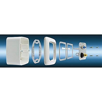 Kindermann 7442000001 montageframe voor multimedia aansluitsysteem, 55 x 55 mm zwart