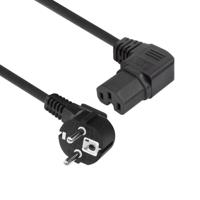 ACT Netsnoer CEE 7/7 male (haaks) - C15 (haaks rechts) IEC60320 zwart 1 m - thumbnail