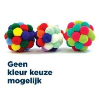 Happy Pet tabby patch pom pom bal assorti - thumbnail