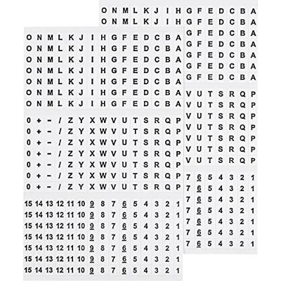 TRU COMPONENTS 1565168 Bedrukte plakmarkering Opdruk A - Z, +, -, 0 - 15 606616