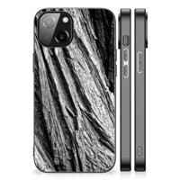 Houten Print Telefoonhoesje Apple iPhone 13 | iPhone 14 Boomschors Grijs - thumbnail