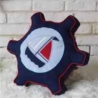 Piraat stijl Cushion Bed rugleuning ondersteuning gooien kussen met kussen invoegt formaat: 47 x 47cm(Blue) - thumbnail