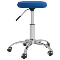 VidaXL Kantoorstoel draaibaar fluweel blauw - thumbnail