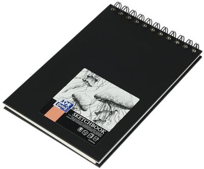 Oxford schetsboek, 100 g/m², ft A5, zwart, 50 vel