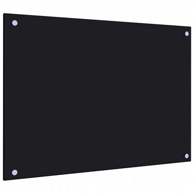 VidaXL Spatscherm keuken 70x50 cm gehard glas zwart VidaXL Spatscherm keuken 70x50 cm gehard glas zwart
