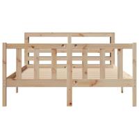 Bedframe zonder matras massief grenenhout 160x200 cm - thumbnail