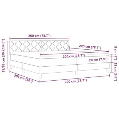 Boxspring bed met matras Zwart 200 x 200 cm Fluweel