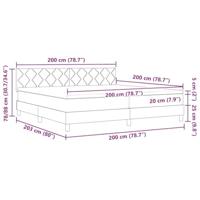 Boxspring bed met matras Zwart 200 x 200 cm Fluweel - thumbnail