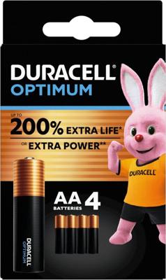 Batterij duracell optimum 4x aa | 20 stuks