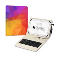 SUBBLIM Tabletbeschermhoes met micro-USB-toetsenbord, Spaans toetsenbord, van 10,1 inch tot 11 inch, magneetsluiting, USB C, compatibel met Android-apparaten (RIANGUL) - thumbnail