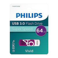 Philips FM64FD00B USB flash drive 64 GB USB Type-A 3.0 (3.1 Gen 1) Paars, Wit - thumbnail