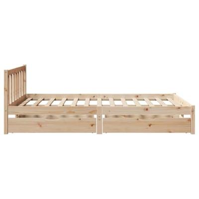Bedframe zonder matras massief grenenhout 120x200 cm