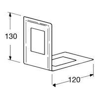 Bücherstütze weiß einteilig L.130mm H.120mm ELEMENT SYSTEM - thumbnail
