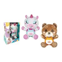 Muzikale Knuffel Wit Bruin 25 cm Papier - thumbnail