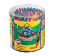 Carioca waskrijt Wax, plastic pot met 100 stuks in geassorteerde kleuren - thumbnail