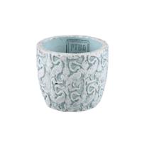 Mirza white cement flamingo pot round xs - thumbnail