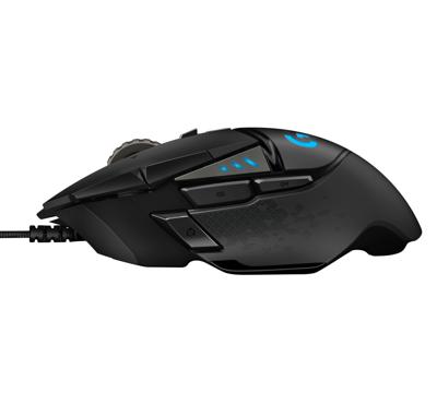 Logitech Gaming G502 HERO Gaming-muis USB Optisch Zwart 11 Toetsen 25600 dpi Verlicht, Gewichtsreductie, Geïntegreerd profielgeheugen