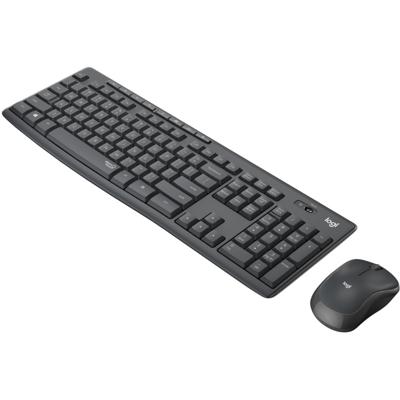 Logitech mk295 silent draadloze desktopset (zwart, us-international lay-out (qwerty), 100%)