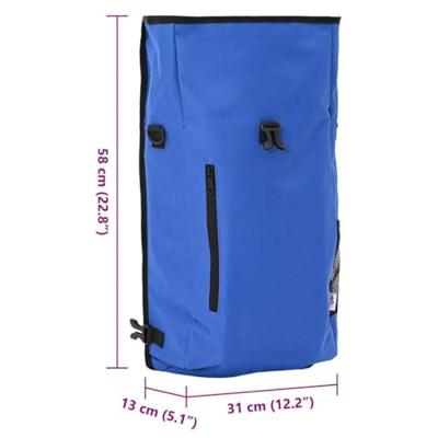 VidaXL Fietstas blauw 31 x 13 x 58 cm polyester