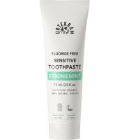 Urtekram Tandpasta sensitive strong mint fluoridevrij 75 Milliliter - thumbnail