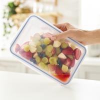 Rotho Clic & Lock Koelkast Bewaardoos 1.5L Horizon Blauw/Transparant - thumbnail