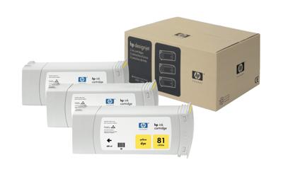 HP 81 (C5069A) inktcartridge geel (origineel)