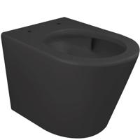 Wandcloset BWS Astev Rimless Tornado Flush Mat Zwart - thumbnail