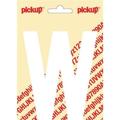 Plakletter Nobel Sticker witte letter W wit Pickup - Pickup