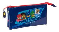 Pennenetui met 3 vakken PJ Masks Ready Marineblauw 22 x 12 x 3 cm - thumbnail