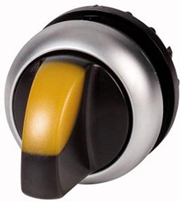 Eaton 284396 M22-WLKV-Y Keuzetoets Kunststof frontring Knevel Zwart 1 stuk(s)