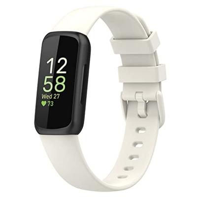 By Qubix - Compatible met Fitbit Inspire 3 - Sportbandje met gesp - Maat: Large - Room wit - Compatible fitbit bandje